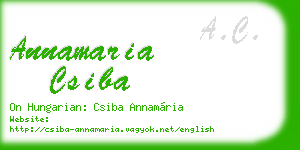 annamaria csiba business card
