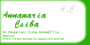 annamaria csiba business card